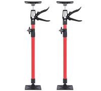 Lot de 2 tiges de support télescopiques pour armoire supérieure - Capacité de 40 kg - Pour une installation facile - Support rapide - Outils de travail du bois - Rouge