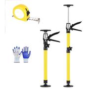 Lot de 2 tiges de support télescopiques robustes, réglables de 50 à 117 cm, accessoires pour plaques de plâtre, capacité de 40 kg, système de support rapide pour armoires et projets de cloison sèche