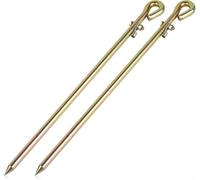 Lot de 2 tiges de terre pour clôture électrique et antenne parabolique avec piquet roulé et tige en acier haute résistance pour une utilisation durable