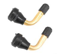 Lot de 2 tiges de valve sans chambre à air en alliage d'aluminium et caoutchouc naturel pour scooter électrique, moto, petite roue de véhicule, angle de 45, 50, 60 degrés (PRV70 (PRV60 (45 degrés))