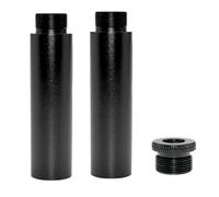 Lot de 2 tiges d'extension de microphone de 1,5 cm femelle vers mâle de 1,6 cm pour trépied et support de bureau, avec adaptateur de 0,9 cm à 1,5 cm, rallonge de support de micro pour bras de perche