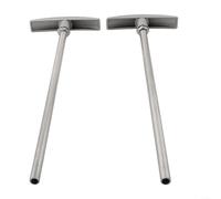 Lot de 2 tiges d'extension de poignée de valve de vidange de véhicule récréatif, tube réglable en alliage d'aluminium pour évacuation du tuyau d'égout, 22,9 cm de long avec boulons à double tête pour