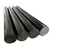 Lot de 2 tiges en plastique POM massif résistant à l'usure, diamètre 3-50 mm, longueur 500 mm, for la fabrication de pièces de précision(Black,40x500mm)