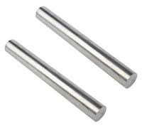 Lot de 2 tiges en titane TC4, diamètre 0,5 à 6 mm, longueur 500 mm, alliage métallique adapté à l'automobile et à l'industrie, 5 mm(Diameter 2.5mm)