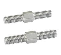 Lot de 2 tiges filetées doubles M10 en acier inoxydable 304, filetages gauche et droit, 40 mm, 50 mm, 60 mm(M10x50mm)