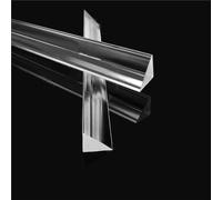 Lot de 2 tiges triangulaires en acrylique transparent - Guides de lumière isocèles à angle droit for projets créatifs(490MMX15MMX15MM)