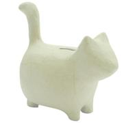 Lot de 2 Tirelire chat 15cm, en papier mâché