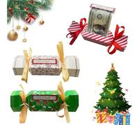 Lot de 2 tirelires de Noël pour cadeaux en espèces, pochette à tirer pour argent surprise de Noël, porte-monnaie, pochette cadeau en espèces, boîte cadeau surprise (c)