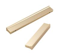 Lot de 2 Tirettes tiroir d'arc Poignet de Porte d’Armoire Cuisine Tirage Design en forme de T Poignée placard Bouton garde-robe Profilée Meuble Alliage d'aluminium solide (Pas trou 480mm,Doré)