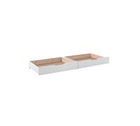 Lot de 2 Tiroirs de lit Blanc pour Lits Superposés 2 places - MARTIN -