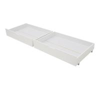 Lot de 2 tiroirs de rangement blancs pour lit