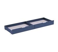 Happy Garden Tiroirs de rangement pour lit – Lot de 2 bleu foncé, roulants, rangeable sous sommier