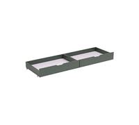 Lot de 2 tiroirs de rangement verts pour lit Vert