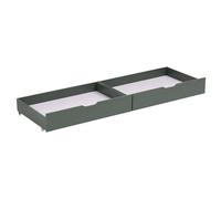 Lot de 2 tiroirs de rangement verts pour lit