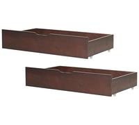 Lot de 2 Tiroirs en Bois de Pin de Couleur Sombre à placer sous le Lit Rumilly