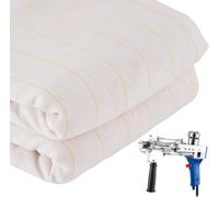 Lot de 2 Toiles Primaires de Tufting, 150 x 200 cm, Lignes Jaunes