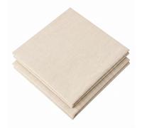 Lot de 2 Toiles Punch Needle Aspect Lin Beige, Tissu Broderie 50x50 cm | Trame Serrée Type 5140, Maille Stable Sans Glissement, Bords Non Surjetés Libres, pour Cadre de Tufting et Loisir DIY