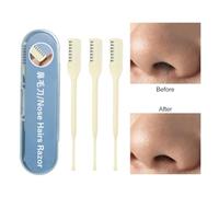 Lot de 2 tondeuses 2 en 1 pour le nez et les oreilles, portable, manuelle, double tête, rotative à 360 degrés, outil de coupe des poils du nez, soins de beauté, pour hommes et femmes. Atrovirens