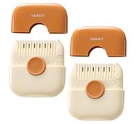 Lot de 2 tondeuses à cheveux pour femmes, peigne de coupe de cheveux portable et mignon de 2 pouces, peigne en laine fendue, lame réglable en acier inoxydable, outils de coupe de cheveux