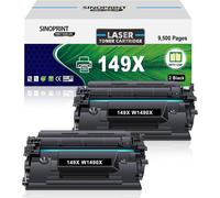 Lot de 2 toners 149A 149X avec puce compatibles avec HP 149A W1490A W1490X 149X Toner noir pour Laser Pro MFP 4102dw 4102fdn 4102fdw 4101fdw 4101fdn 4002dw 4002dn (2 noirs)