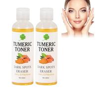 Lot de 2 toners au curcuma, tonifiant pour le visage, réduit les pores, hydratant, éclaircissant anti-âge, répare la matité et l'acné, avec niacinamide - peaux mixtes à grasses (100 ml)