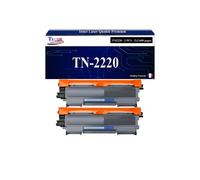 Lot de 2 Toners compatible Brothers TN2220/ TN2010- 2 600 pages - T3AZUR Noir