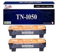 Lot de 2 Toners compatibles Brother DCP-1610W, DCP-1612W, TN1050 - 1 000 pages - T3AZUR Noir