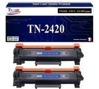 Lot de 2 Toners compatibles Brother TN2420/ TN2410 - 3 000 pages - T3AZUR Noir G