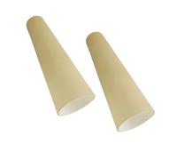 Lot de 2 torches en verre beige - 14 cm - Diamètre de la lampe : 4,5 cm | Deux abat-jours étroits beige, chacun de 14 × 4,5 × 2,7 cm, pour lampes murales, lampes de table ou lampes de poche assorties