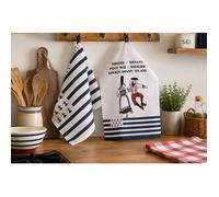 Lot de 2 torchons 50 x 70 cm Bigouden fest noz bretagne