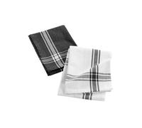Lot de 2 Torchons "Cuisiline" 50x70cm Anthracite
