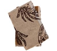 Lot de 2 torchons de cuisine 50x50 cm 100% coton ATLANTIC motif aquatique crabe beige