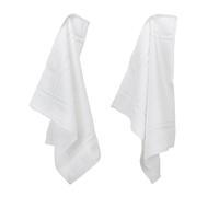 Lot de 2 torchons de cuisine 50x50 cm éponge PURE KITCHEN TERRY Blanc