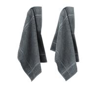 Lot de 2 torchons de cuisine 50x50 cm éponge PURE KITCHEN TERRY Gris