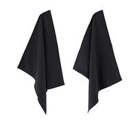 Lot De 2 Torchons De Cuisine 50x50 Cm Nid D'abeille Pure Kitchen Waffle Noir