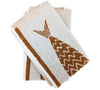 Lot de 2 torchons de cuisine éponge 50x50 cm collection MARIS jaune