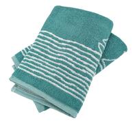 Lot de 2 torchons de cuisine éponge 50x50 cm collection NAUTILUS vert