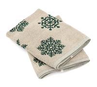 Lot de 2 torchons de cuisine éponge 50x50 cm coton ICE vert