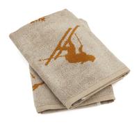 Lot de 2 torchons de cuisine éponge 50x50 cm coton SKI jaune