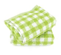 Lot de 2 torchons de cuisine éponge 50x50 cm SQUARES VICHY vert pistache