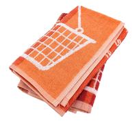 Lot de 2 torchons de cuisine éponge collection BASKET 50x50 cm orange