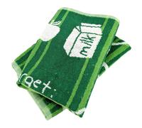 Lot de 2 torchons de cuisine éponge collection BASKET 50x50 cm vert