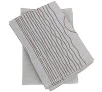 Lot de 2 torchons de cuisine toile 50x70 cm collection NAUTILUS marron