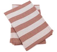 Lot de 2 torchons de cuisine toile 50x70 cm collection PAT EFFI marron country