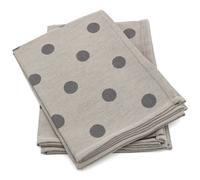 Lot de 2 torchons de cuisine toile 50x70 cm coton SPOT gris