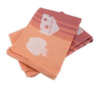 Lot de 2 torchons de cuisine toile collection BASKET 50x70 cm orange