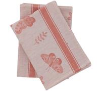 Lot de 2 torchons de cuisine toile collection WINGS 50x70 cm orange