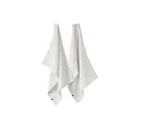 MARGAUX - Lot de 2 Torchons Essuie-vaisselle 50x70cm Lin Lavé Craie - Altobuy Blanc G