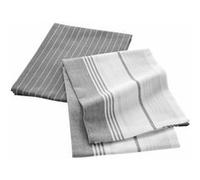 Douceur d'Intérieur – Lot de 2 torchons Grand Chef 50 x 70 cm coton tissé Gris