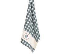 Lot de 2 torchons tissés teints Carreaux LES BELLES COCOTTES Les Ateliers du Linge 50 X 70 GRIS